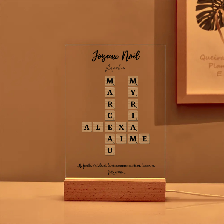 Scrabble - Plaque Cristal Acrylique