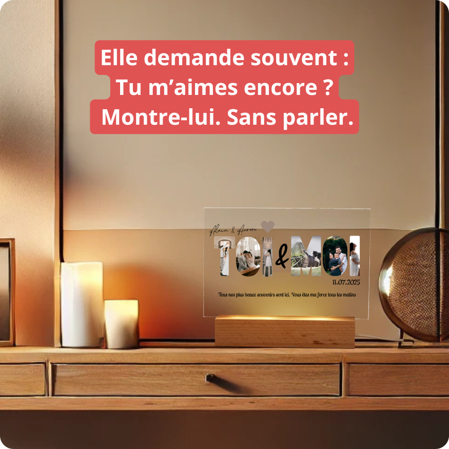 Toi & Moi - Plaque Cristal Acrylique