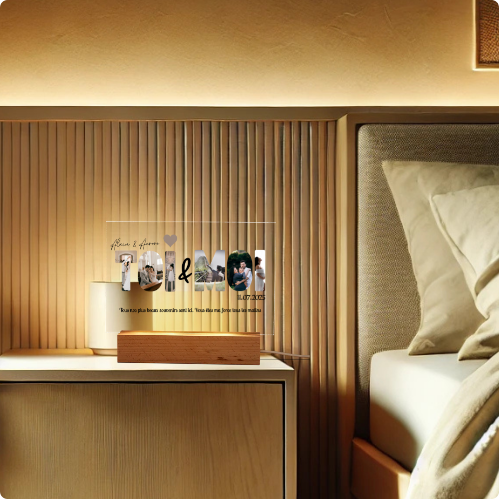 Toi & Moi - Plaque Cristal Acrylique