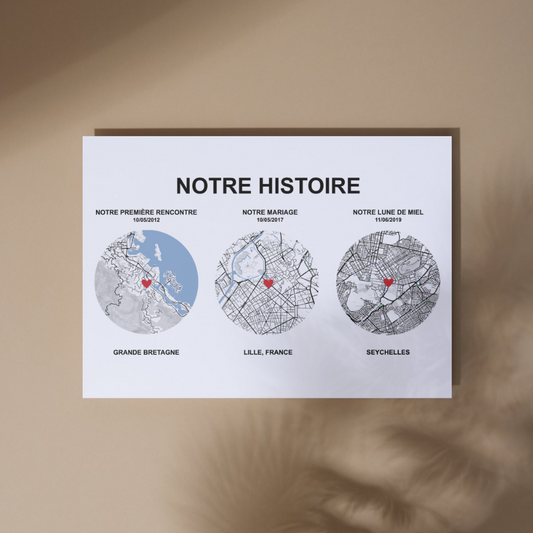 Notre Histoire - Toile Personnalisée