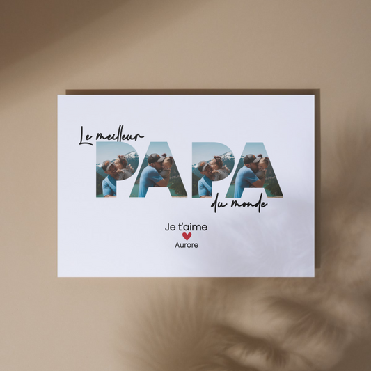 "Le Meilleur Papa du Monde" - Toile Personnalisée