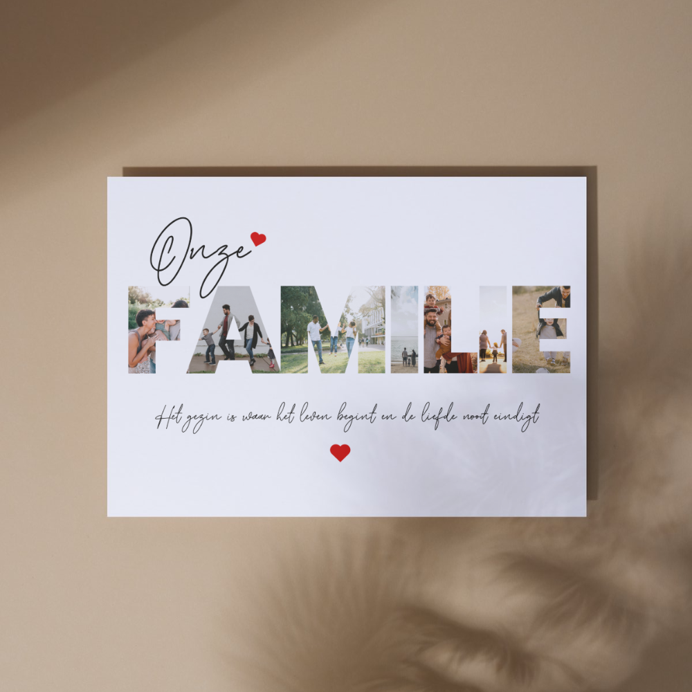 Familie - Gepersonaliseerd Canvas