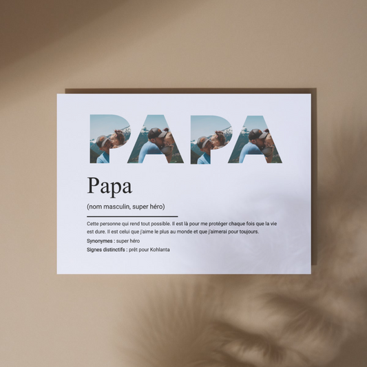 Définition Papa 2 - Toile Personnalisée