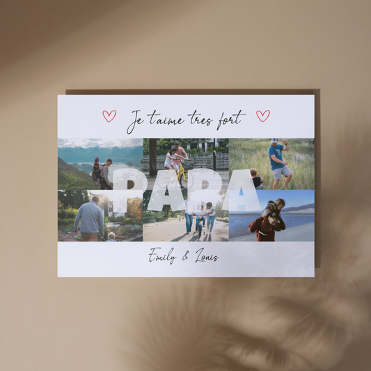 Collage Papa - Toile Personnalisée