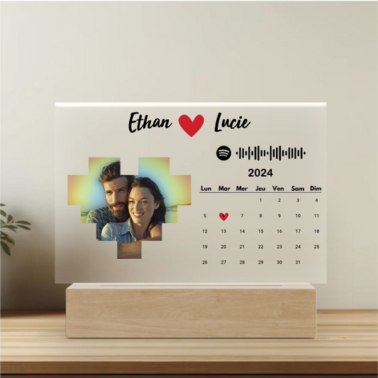 Date de Rencontre couple - cadeau Plaque Spotify