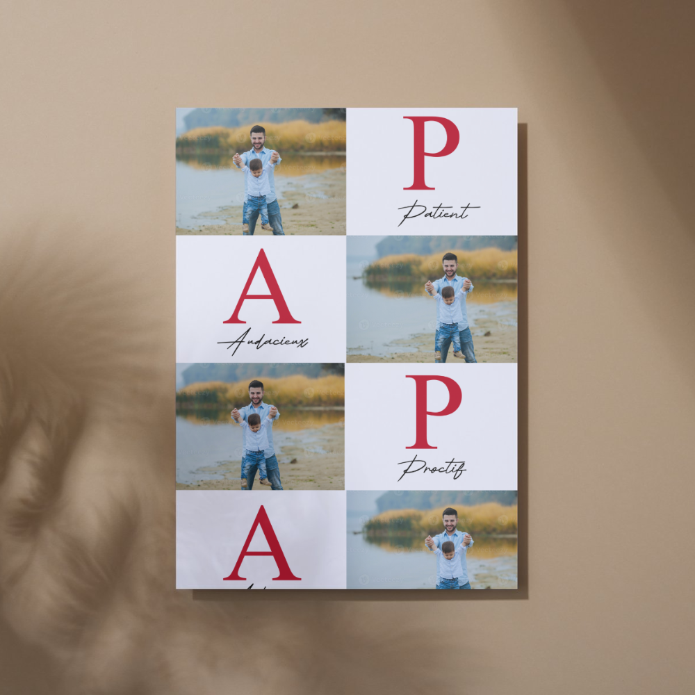 Papa Lettres - Toile personnalisée