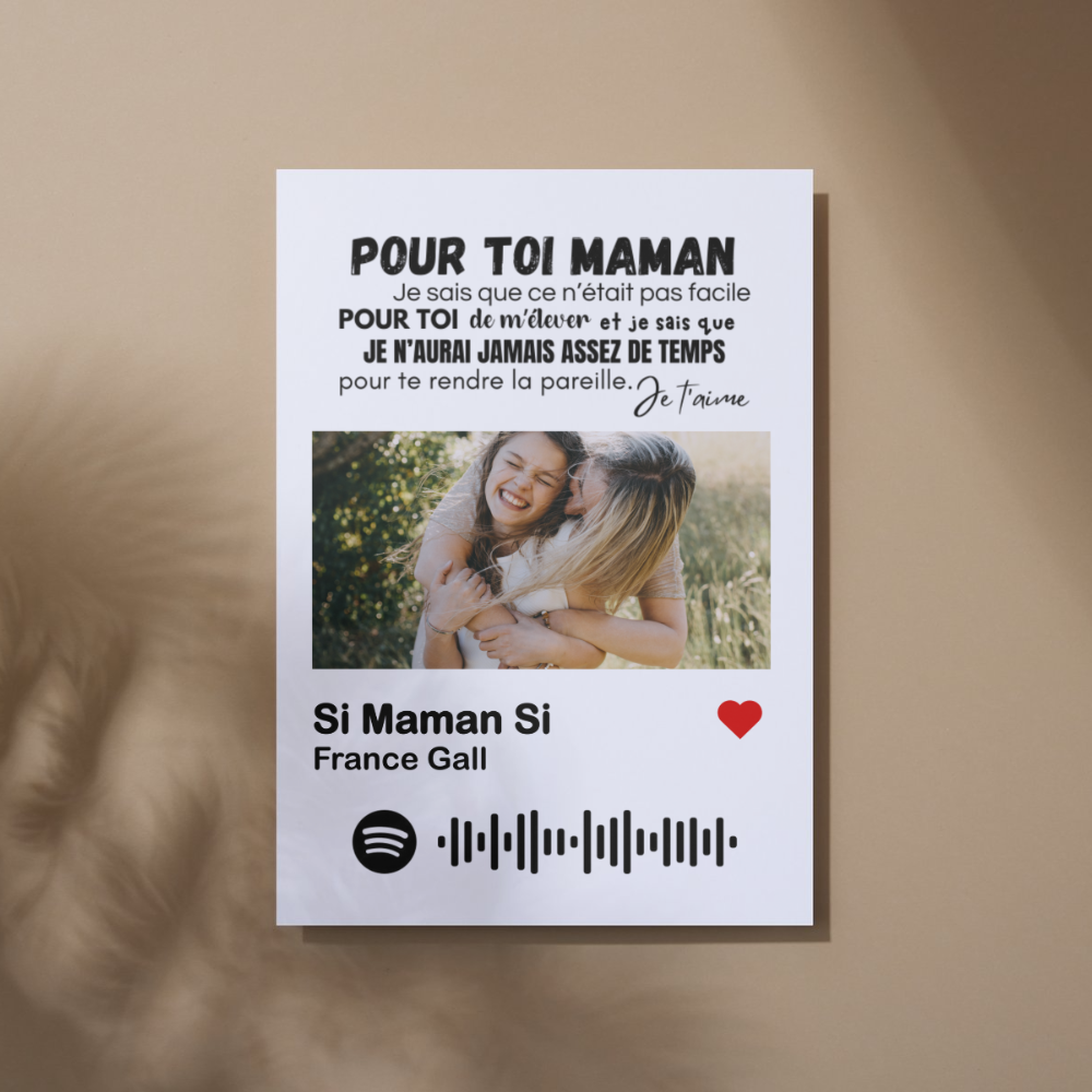 Pour toi Maman - Toile personnalisée