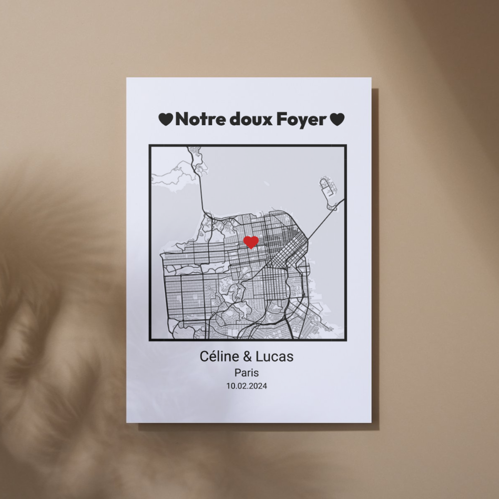 Notre doux foyer - Toile personnalisée