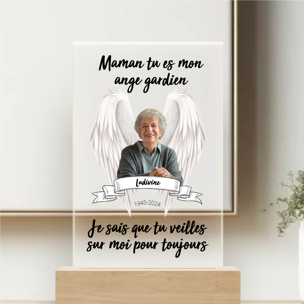 Maman mon ange gardien - Plaque commémorative