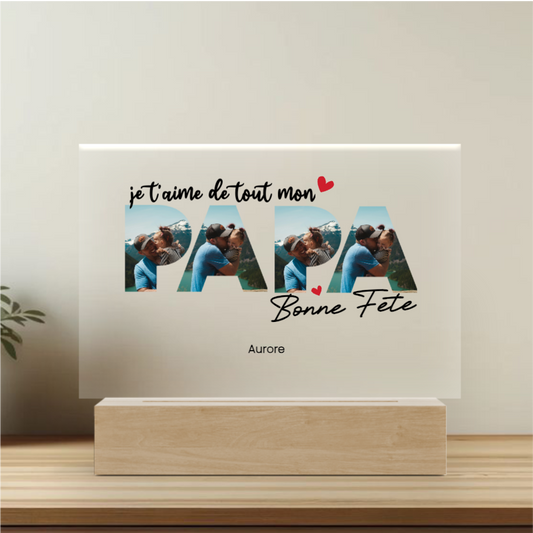 Je t'aime de tout mon coeur  - Plaque personnalisée