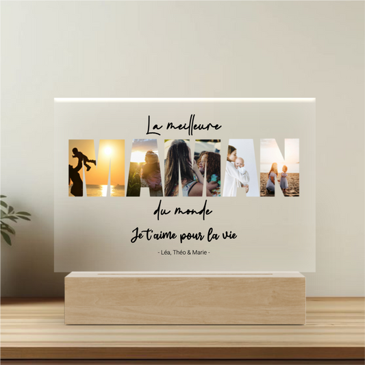 Meilleure Maman du monde - Plaque personnalisée