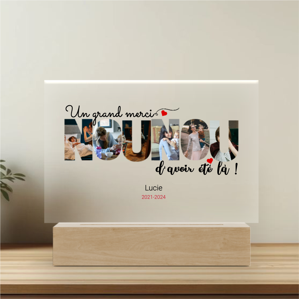 Nounou - Plaque Cristal Acrylique
