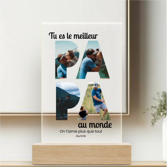 Tu es le meilleur PAPA - Plaque personnalisée