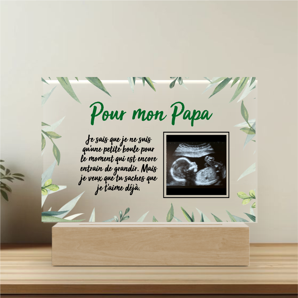 Pour mon Papa - Plaque annonce naissance