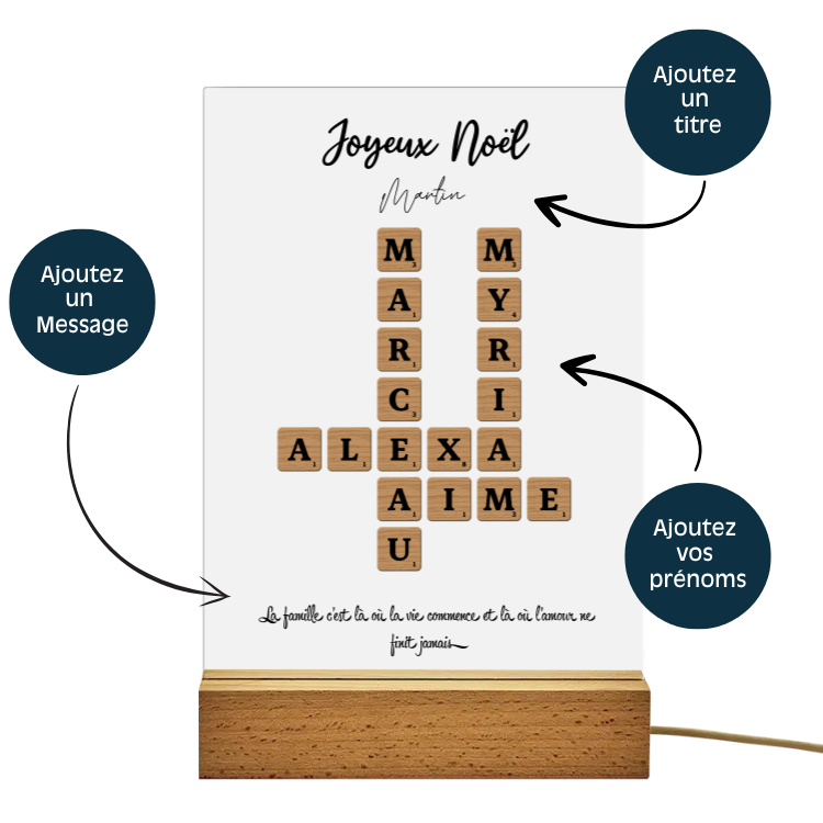 Scrabble - Plaque Cristal Acrylique